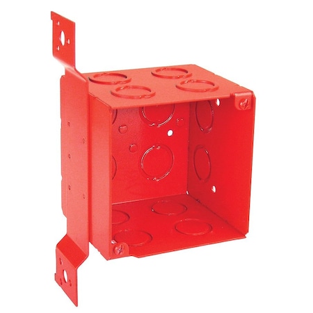 Southwire Electrical Box, 56 cu in, Square Box Type, 4 Gangs, Steel, Square Shape 52191-FRED